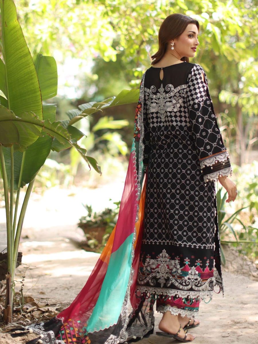 Pakistani Three Piece 25 — back view
